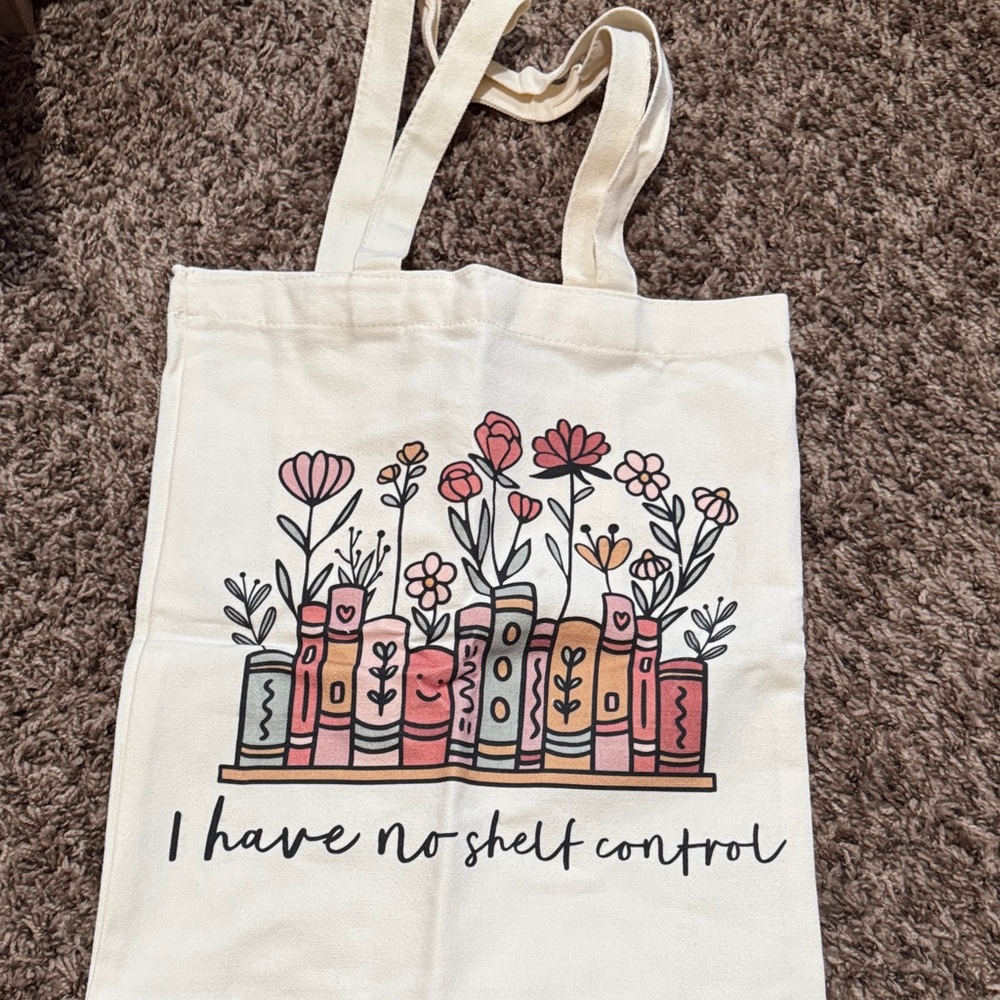 Floral Book Tote Bag